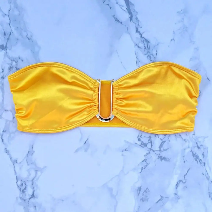 Women Bikini Set Off Shoulder Satin Bikini Set